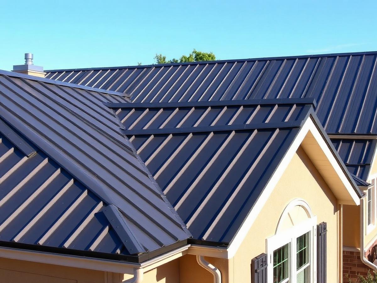 Standing seam metal roof installed on a Louisville area home