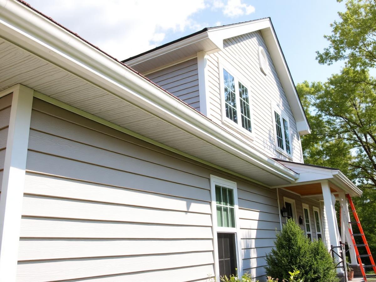 New vinyl siding installation on a residential home
